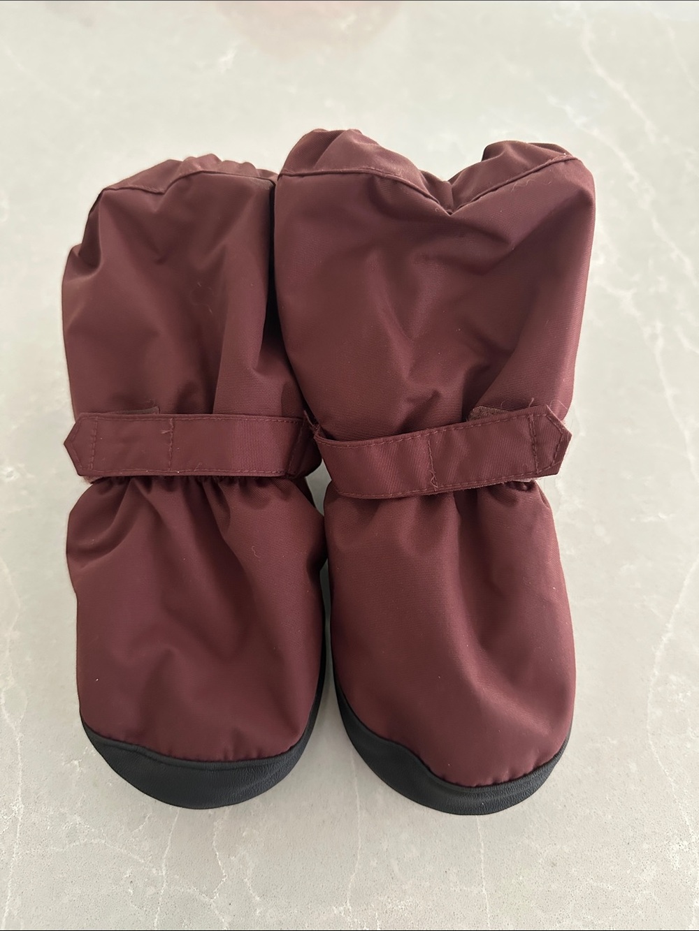 WHEAT Danish brand baby Waterproof Winter Boots in Maroon with Adjustable Strap